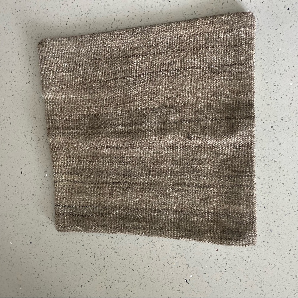 Kilim Pillow cover 15” x 15” Tan/Brown Tones - Picture 2 of 7